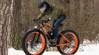 Electric fatbike 2x2 on ice and snow!