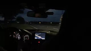 C63 AMG drifting a u-turn