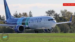 United 737 Max 10 (SAF Livery) Test Flight Takeoff At PAE