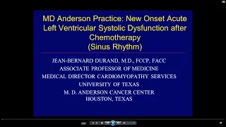 2014 07 10 - New Onset Acute Left Ventricular Systolic Dysfunction after Chemotherapy (Sinus Rhythm)