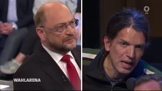 Die ARD - Wahlarena mit Martin Schulz, SPD, am 18. September 2017