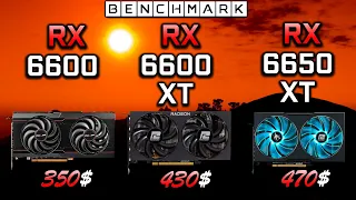 AMD RX 6600 vs RX 6600 XT vs RX 6650 XT// Benchmark // Test in 6 Games