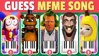 Guess The Meme Song 🎹| Piano Edition | Digital Circus🎪 Skibidi Toilet🚽 Chipi Chipi😺Freddy🐻