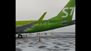 Полет Ovb - Bax 13.12.2020 S7 Embraer 170 VQ-BYC Taxing&Takeoff