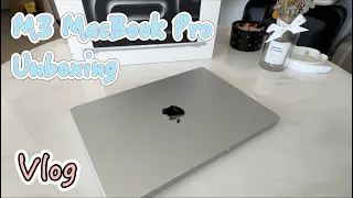 Vlog | M3 Chip Macbook Pro Unboxing 新しいノートPC買い替えました💻💡💕