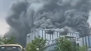 Fire at Huewai Building at Guangdong - China