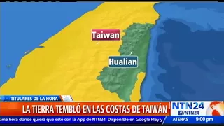 Sismo de magnitud 6.1 sacudió costa oriental de Taiwán