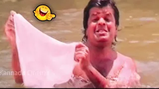 Tennis Krishna Bathing Funny Comedy Scene | Kannada Comedy | Kannadiga Gold Films