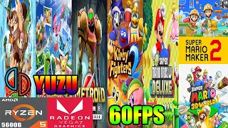 Yuzu Nintendo Switch Emulator Test 15 Games 60FPS Ryzen 5 5600G Vega 7 in 2023