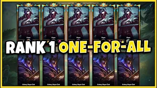 5 CHALLENGER KAYN ONE TRICKS PLAY ONE-FOR-ALL TOGETHER FT. RANK 1 KAYN - League of Legends