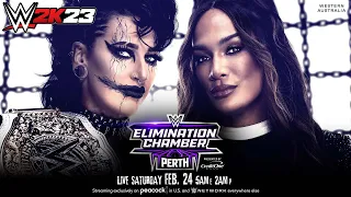 WWE 2K23 Elimination Chamber: Perth: Rhea Ripley vs. Nia Jax - Women's World Championship