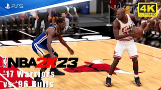 NBA 2K23 [PS5 4K] '17 Warriors vs '96 Bulls - Kevin Durant vs Michael Jordan - Classic Gameplay