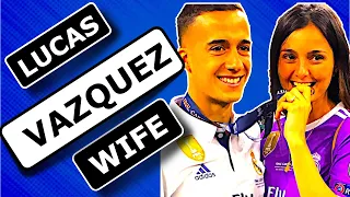 Real Madrid & Spain player Lucas vazquez with his wife Macarana Rodriguez Real Madrid wags 2024