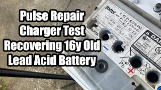 Car Battery Repair Pulse Repair Charger Test On 16 Years Old Lead Acid Battery Recovering Dead Cell