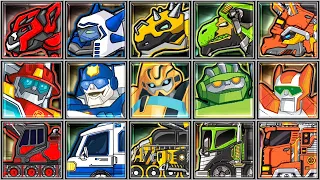 Rescue Bots + Dino Robot Corps - Apatosaurus/Ankylosaurus/Euoplocephalus/Megalosaurus/Triceratops