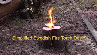 Simplified Swedish Fire Torch Design .Bushcraft.
