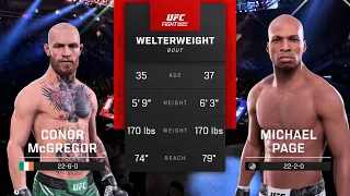 Conor McGregor vs Michael 'Venom' Page FULL FIGHT | UFC 5 AI Simulation