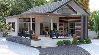 Simple House Design 3-Bedroom, Small Farmhouse Idea 9x10 Meters -  Beautiful and Luxury House