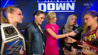 Ronda Rousey, Shayna Baszler, Tegan Nox & Liv Morgan Backstage: SmackDown December 9 2022