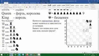 Вебинар 1. Группа начального обучения шахматам