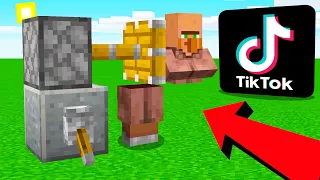 ✅ Testei os TIKTOKS mais VIRAIS de MINECRAFT (Incrível!)