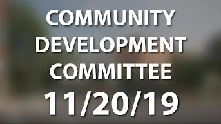 Community Development Committee (11/20/19)