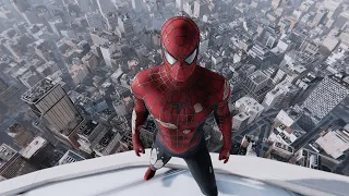 Ultra Realistic NYC Mod. Damaged Raimi Suit Marvel's Spiderman Gameplay