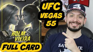 UFC Vegas 55 | FULL CARD - Picks & Predictions | Holm vs. Vieira