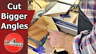 How to cut bigger angles on your miter saw