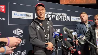 Mairis Briedis Vs Jai Opetaia Media Scrum.