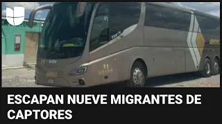 Escapan nueve de los 50 migrantes secuestrados en un autobús en México