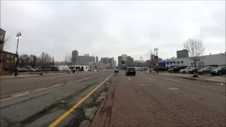 Michigan Avenue from East Dearborn to Downtown Detroit, 12/13/14 [HD] 19 min