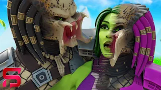 PREDATOR'S VALENTINES KISS INFECTS SHE HULK... ( Fortnite Short )