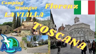 Wohnmobil durch Italien, Toscana / Weingut La Vialla / Florenz / Caprese, Firenze Camping in town,4K