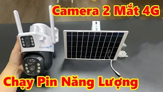 Camera 2 Mắt Gắn Sim 4G Sử Dụng Năng Lượng Mặt Trời GIẢI QUYẾT VẤN ĐỀ LẮP CAM NƠI KHÔNG CÓ ĐIỆN WIFI