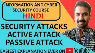 Security Attacks : Active and Passive Attack ll Passive Attack Types Explained in Hindi