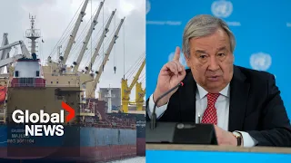 UN deal helping Russia's grain and fertilizer exports terminated: Guterres | FULL
