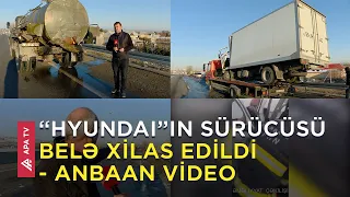 Şəmkirdə ağır qəza: “HYUNDAI” su daşıyan maşına çırpıldı, bir ölü - APA TV