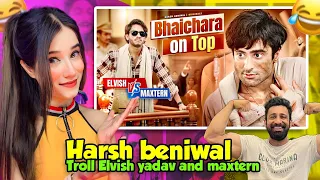 Bhaichara on Top🤣 | Reacting On Elvish vs Maxtern Harsh Beniwal Video