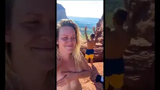 Topless hiking Sedona Arizona