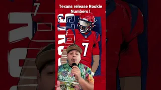 Houston Texans Release Rookie Numbers! CJ Stroud To Wear 7 #nfl #texans #shorts #reels  #espnhouston