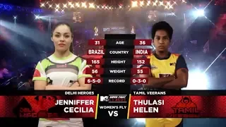 Delhi Heroes Vs Tamil Veerans | MTV Super Fight League | Jenniffer Cecilia Vs Thulasi Helen | SFL