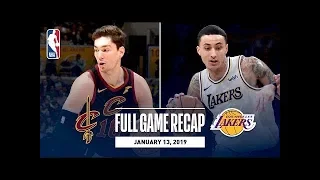 Cleveland Cavaliers vs LA Lakers Full Game Highlights  I January 13, 2019