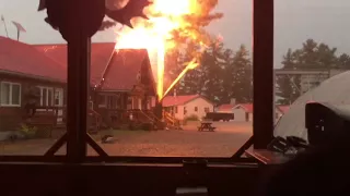 Awesome lighting strike on a pine !