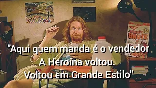 (PULP FICTION 1994) "A Heroína voltou, voltou em grande estilo" - Cena Vincent vega e lance.