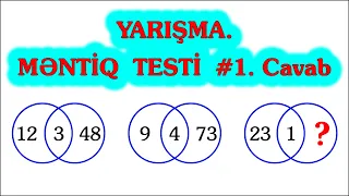 Yarışma. Məntiq testi #1. Cavab. asan izah