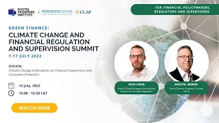 Green Finance: Climate Change and Financial Regulation and Supervision Summit 2022 | Live Call 1