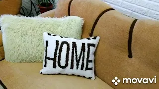 Декоративная диванная подушка в технике ковровая вышивка.Уют в доме своими руками.Punch Needle