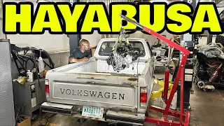 Installing A Turbo Hayabusa Engine into an old Volkswagen pickup truck