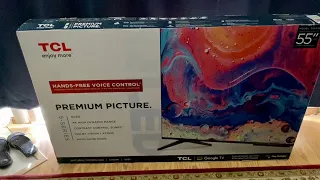 TCL 55" QLED 4k TV Unboxing and First Impression